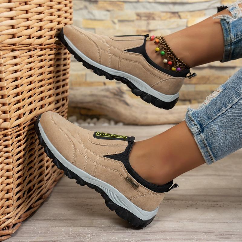 

Unisex Slip-On Thick Sole Sneakers, Lightweight Casual Sport Shoes, Plus Size Comfortable Footwear 47 хаки