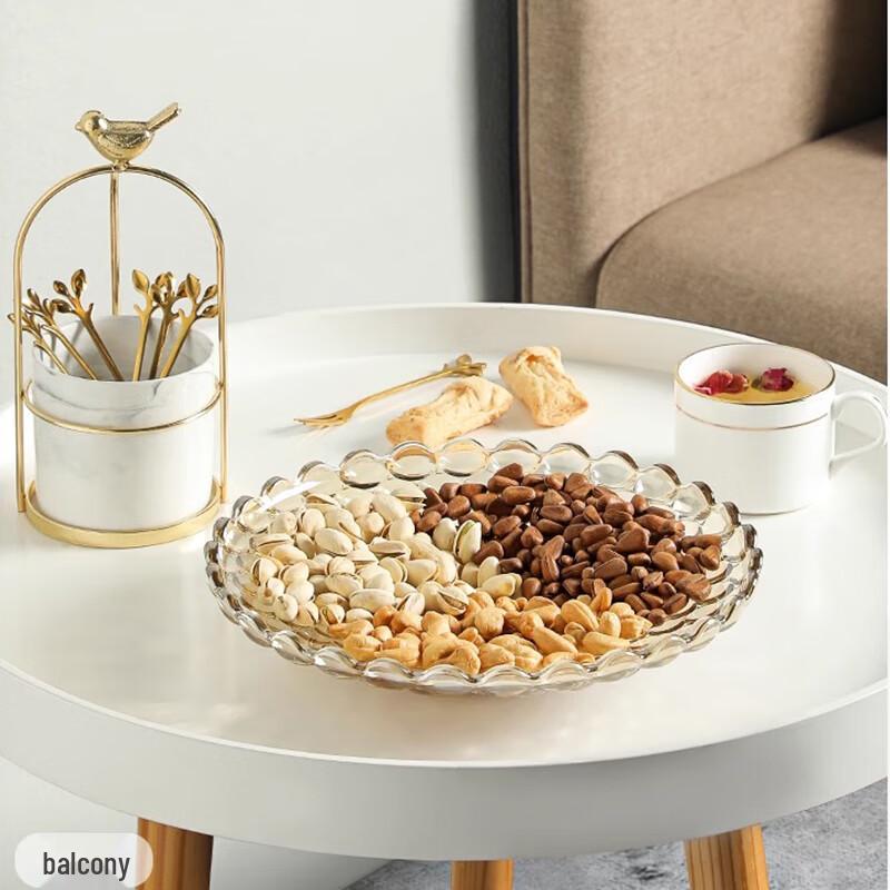 Zhinianhua Pearlescent European Style Glass Fruit Plate