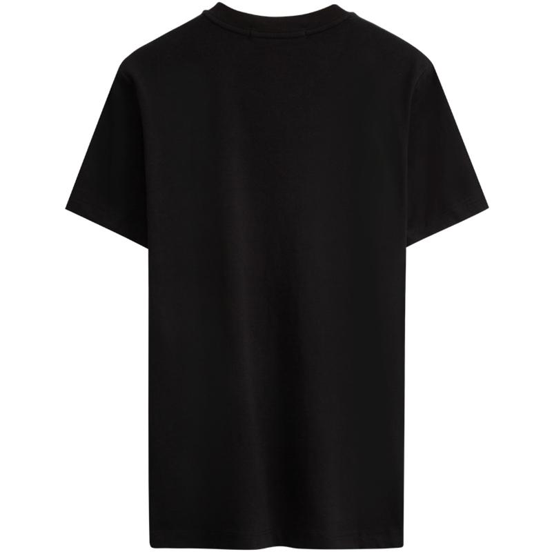 Calvin Klein Letter Print Breathable Slim Fit Short Sleeve T-Shirt Unisex Tops Black J320931BEH