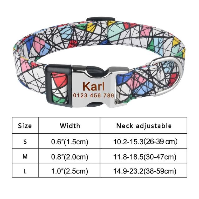 Dog Collar With Name Tag Personalized Reflective Dog Collar With Engraved ID Tag – Adjustable Nylon, Multiple Colors, Great For Safety Personalized Dog Collars Canada - Foto 6