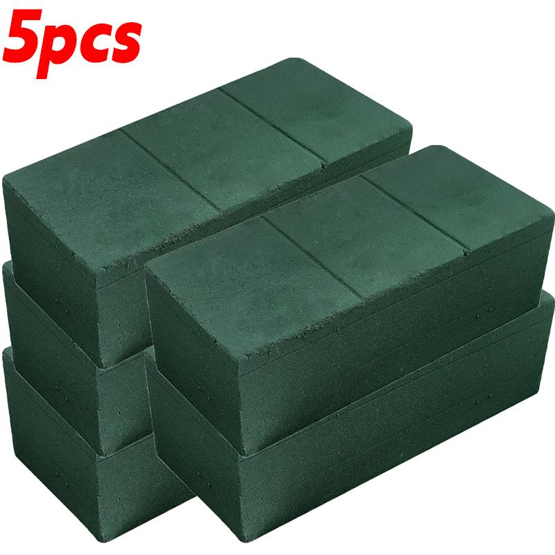 Blocco di Spugna Floreale Verde Umida per Fiori Freschi Artificiali, Spugna per Composizioni, Decorazioni per Casa, Feste di Compleanno, Festività