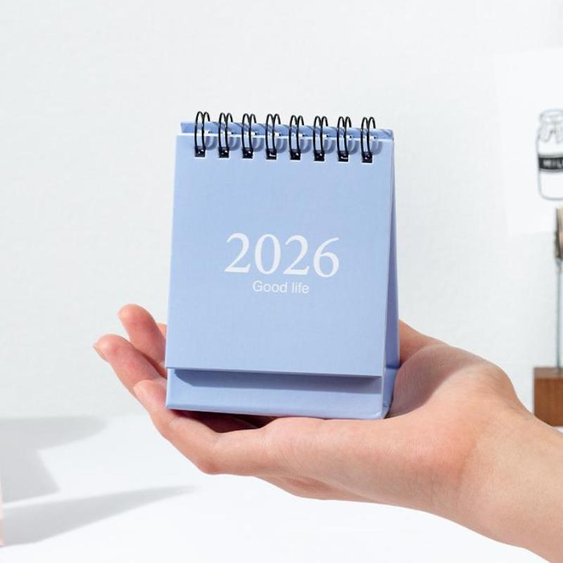 Mini Tischkalender 2026 Klein Stehend Umblätterbar Wochenkalender Kreativer Spiralgebundener Kalender Planer Für Tägliche Terminplanung