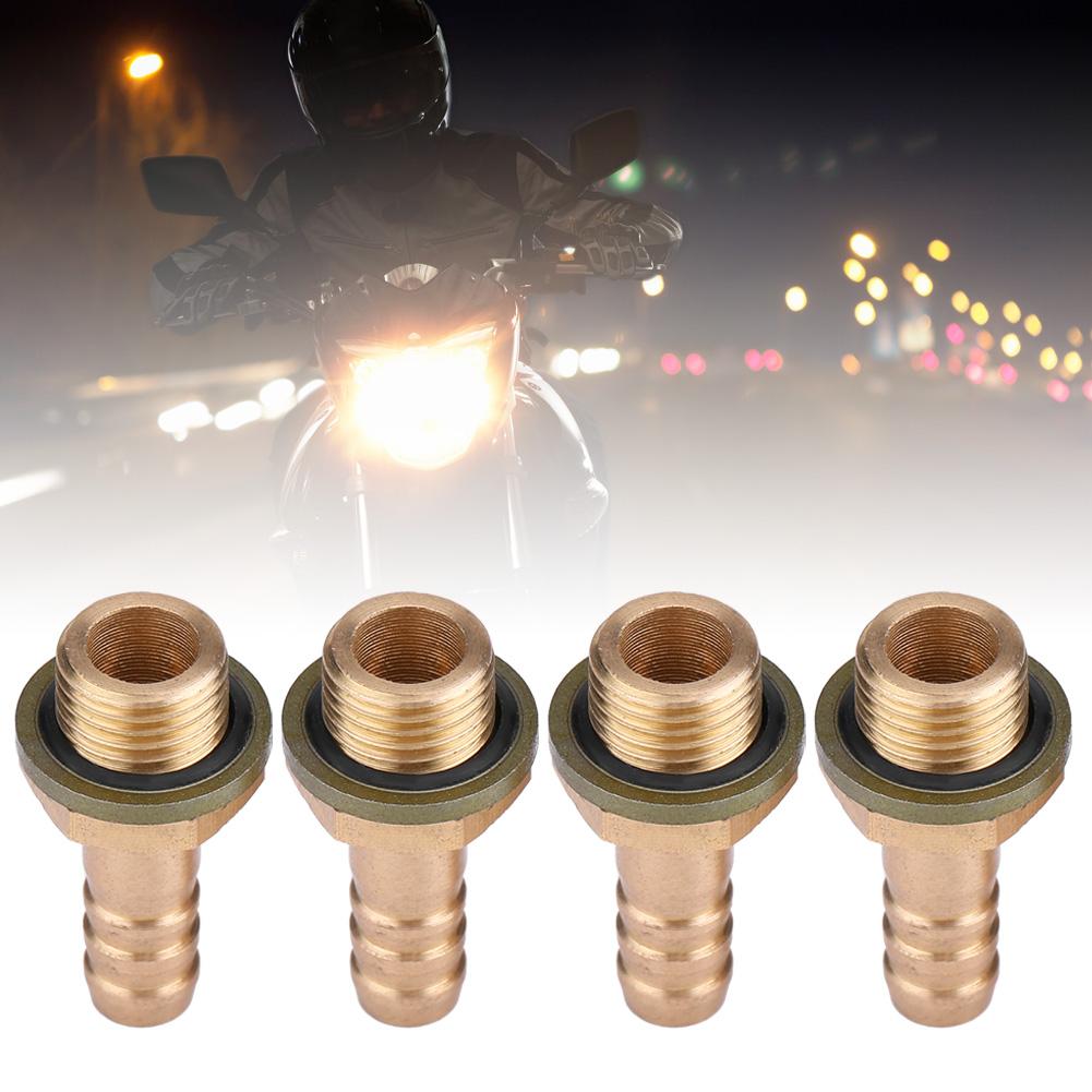 4Pcs Motorcycle Oil Cooler Oil Cooled System M8 Hollow Screw Adapter Fitting M12*1.25mm