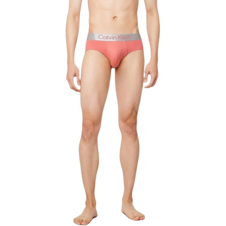 Calvin Klein Letter Logo Low Rise Elastic Triangle Underwear Men Underwear Pink NB4126-XKQ
