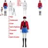 Sada kostýmů pro cosplay červených a bílých krvinek z Cells At Work z polyesterové látky pro fanoušky anime a cosplayerů