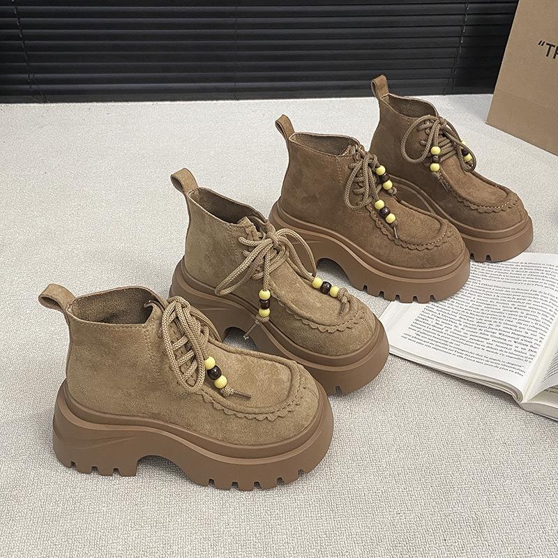 

Thick-soled heightening temperament short boots for women 2025 new fashion versatile Korean version is not tired of casual retro Martin boots for w 40
