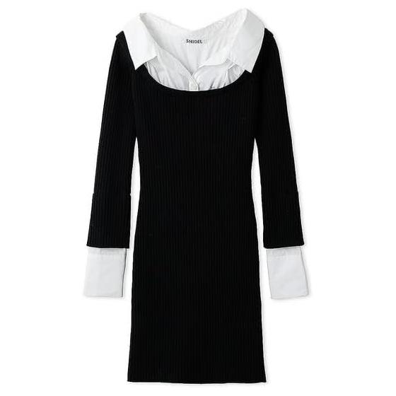 SNIDEL Sustaina (knit) Off-shoulder knit docking dress SWNO225056 Women s
