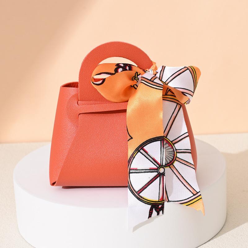 20 Stück Leder Geschenkbeutel Schleife Verpackungsbeutel Hochzeitsgeschenk Verteilungsbeutel Süßigkeiten Verpackungsbox Rosa Mini-Handtasche