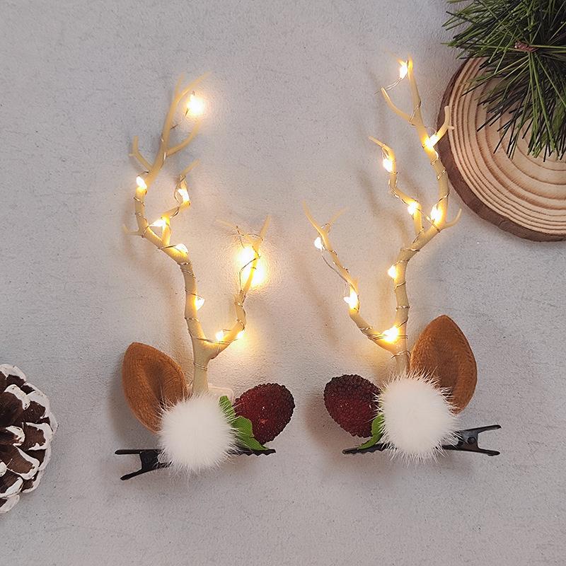 Świecące Świąteczne Akcesoria do Włosów Bałwana: Świecąca opaska i spinka do włosów dla dorosłych i dzieci