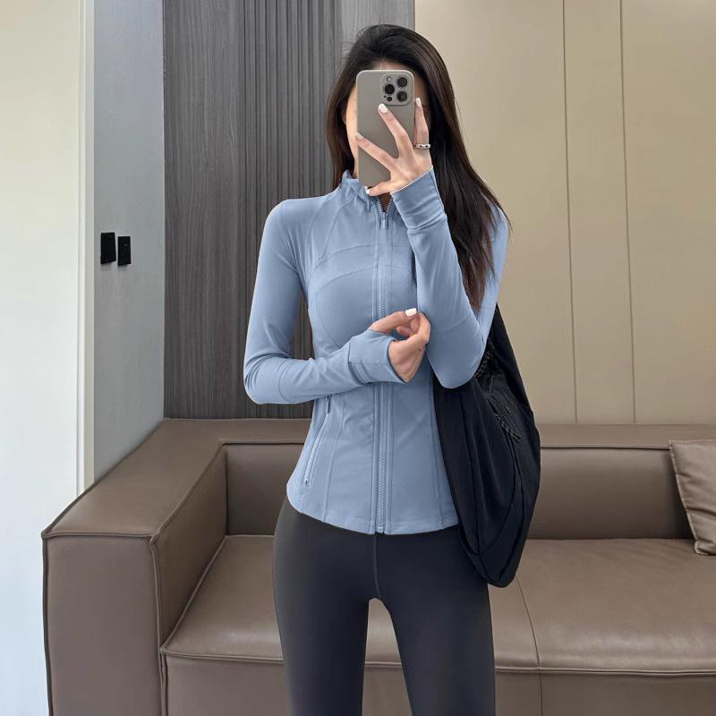 Sports Fitness Long Sleeves European and American Quick Drying Running Large Size Elastic Tights Slim Fit Breathable Yoga Clothes Top Women