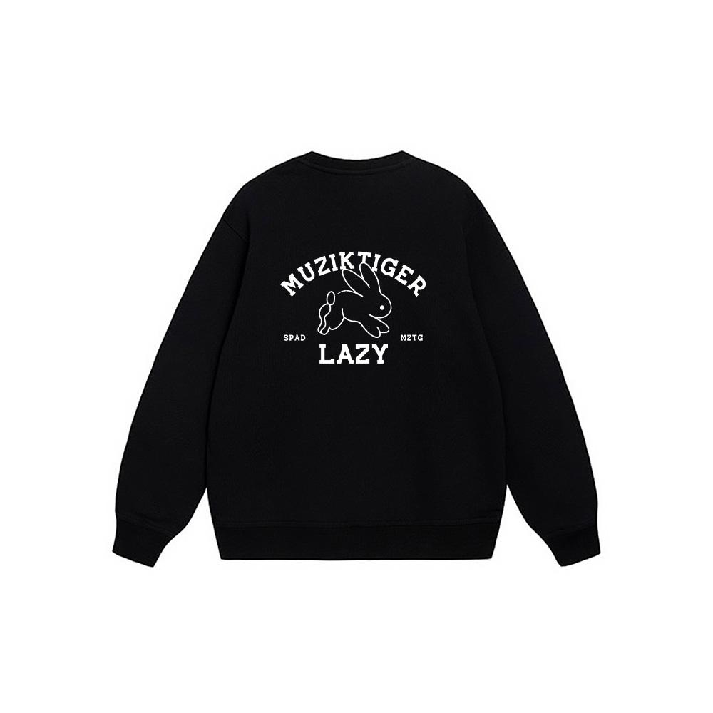 Nike Bunny Print Outdoor Versatile Solid Color Letter Logo Crewneck Sweatshirt Unisex Sweatshirt Black BV2667-010(TEAM1061-3.3.34)