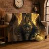 Retro Anubis Pharaoh Egyptian Gods Flannel Blanket Soft Throw Blanket for Bedroom Living Room Bed Travel Camping Picnic Cover