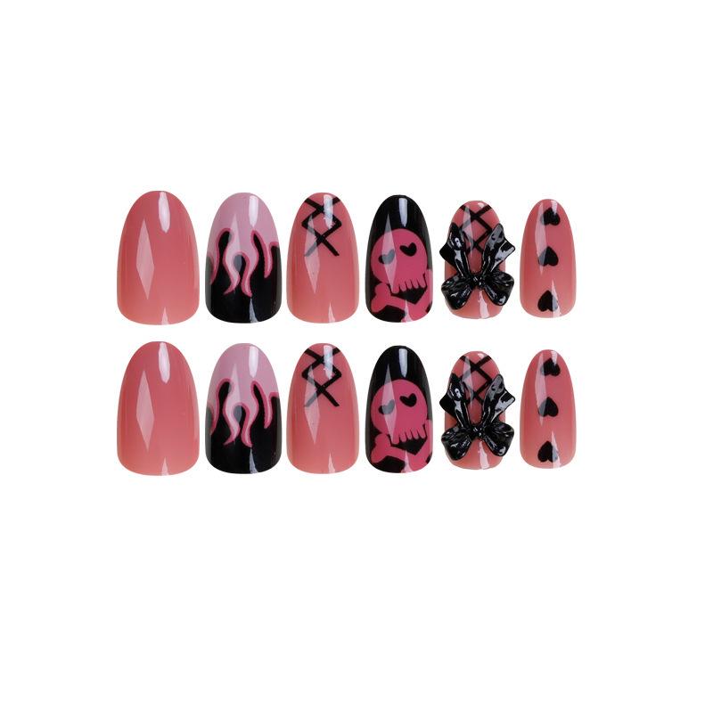 Flame Hot Girl Nail Art Stickers - Skin-Brightening Wearable Nail Tips
