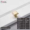 128mm Good Quality Die Casting Brushed Polished BrushedBrass Modern Design Luxury Kitchen Cupboard Cabinet Door Handle