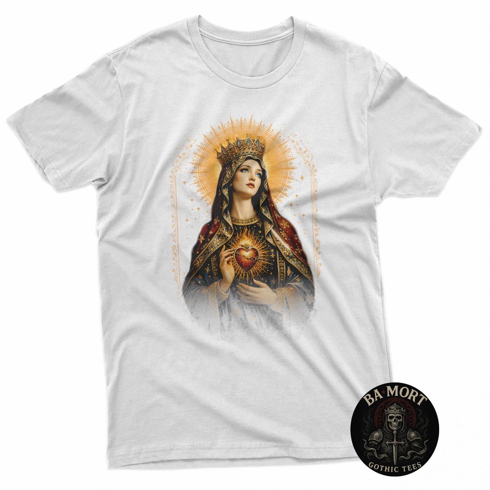 Queen Of Heaven Sacred Heart Radiance 100% Cotton T-shirt Mens Tees Top M