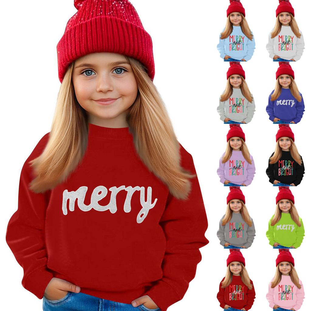 Genser til barn Gutter Jenter Rund hals Sportsgenser Casual Pullover Genser Sportsskjorte