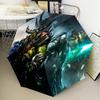 World Of Dragon Battle Warcraft Automatic Folding Umbrella - 8-Rib Travel Umbrella with Auto Open/Close & Portable Gifts for holidays or birthdays