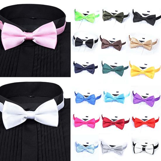 Yeni Gelen Erkek Modası Düz Papyon Polyester Önceden Bağlanmış Düğün Papyonu Takım Elbise Kravatı