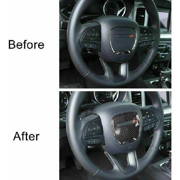 For Challenger Steering Wheel Trim for Dodge Challenger 15+ Interior Accessories
