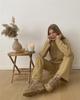 2023 Women's Knitted Cable Knit Two-Piece High Neck Sweater Set