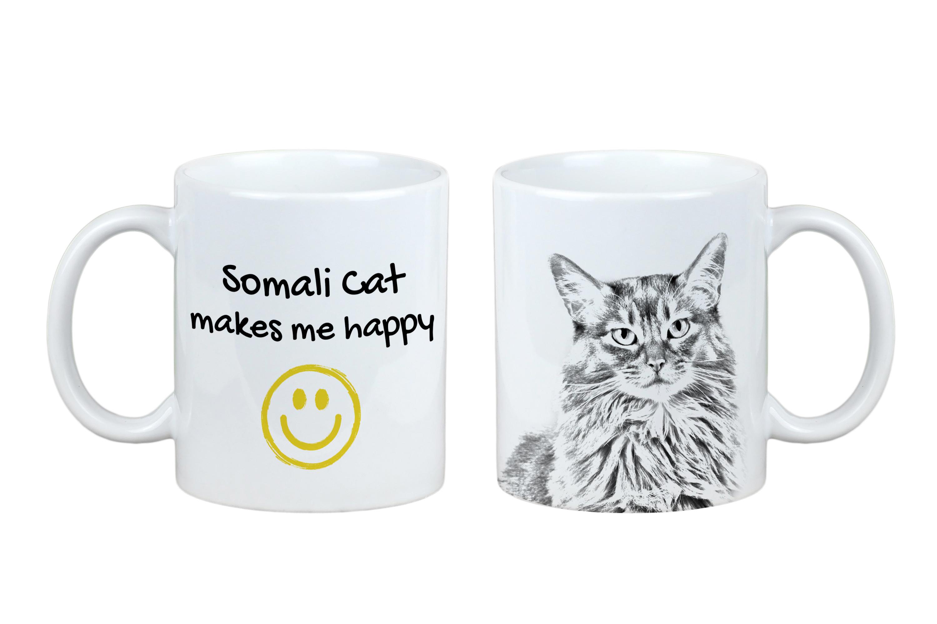 

Somali - cat mug, cheerful mug for a dog lover, personalized gift from the Art-Dog brand білий