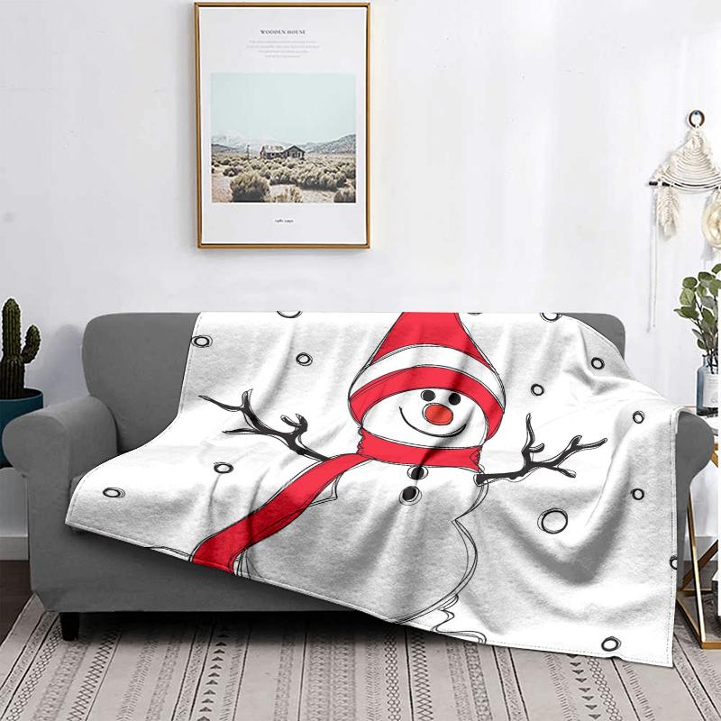 Hjemmedekorasjon plysj pledd sofateppe sengeteppe seng fluffy myke tepper dekor rutete moderne Halloween god jul vinter