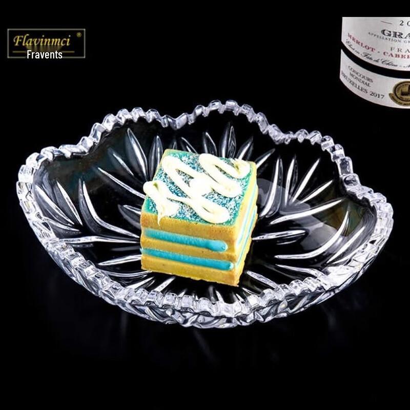 Flevents Crystal Glass Serving Bowl