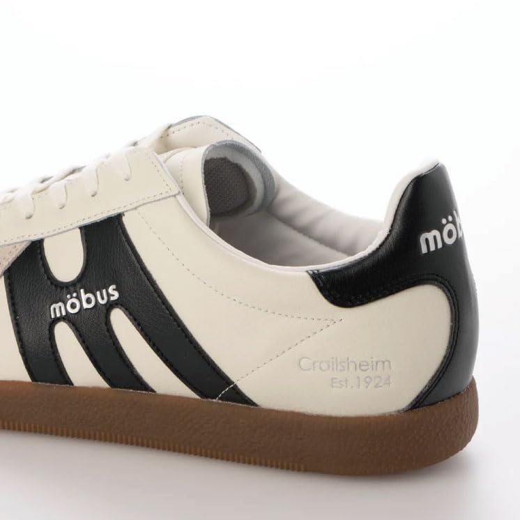 Mobus Men's Genuine Leather Casual Walking Shoes with Built-in Functional Insole, Current Model MUNCHEN (CREAM/BLACK, 26-point, 5-centimeter measureme