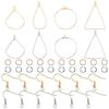 Big Wire Wrap Geometric Dangle Earring DIY Making Kit, Include 304 Stainless Steel Wire Pendants & Jump Rings & Earring Hooks, Mixed Color, 152pcs/box