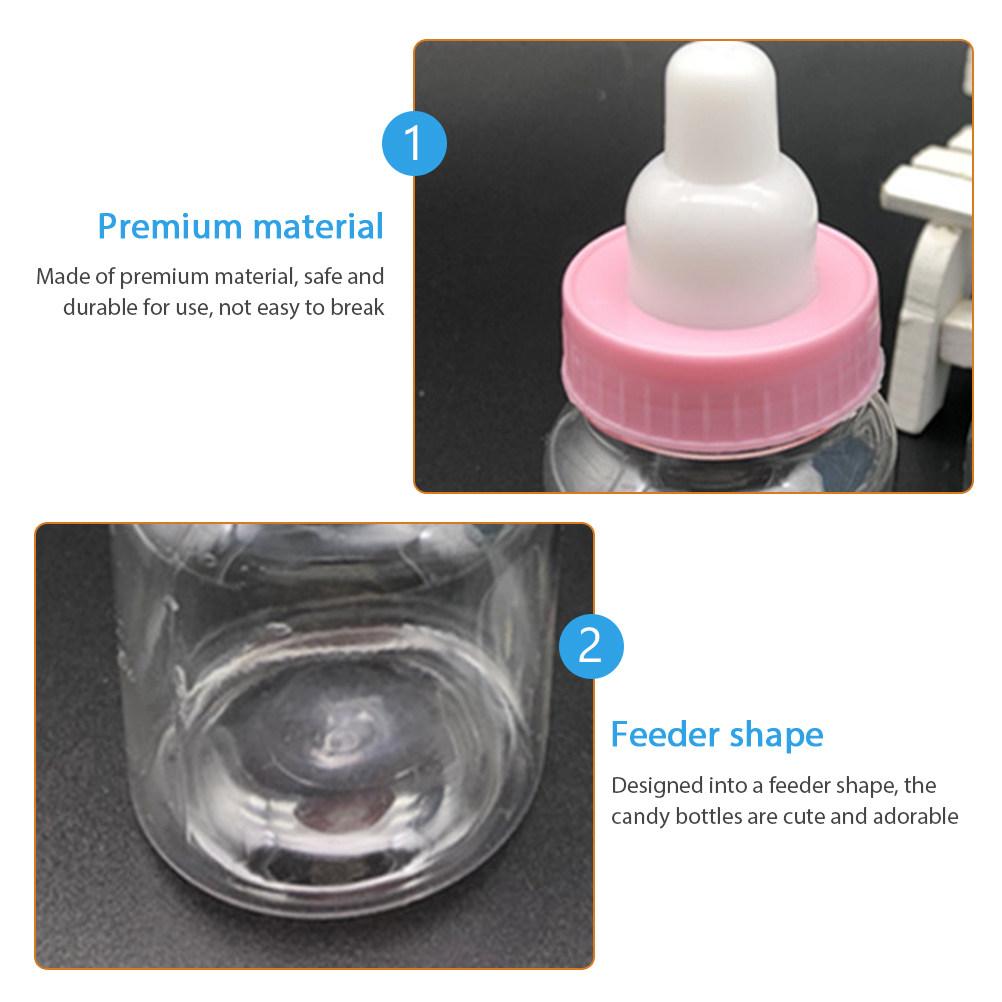 24Pcs Cute Feeder Shaped Candy Bottles Shower Favors Boxes Gender Reveal Party Supplies Plastic Candy Containers for Party
