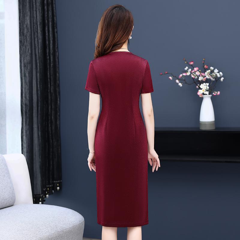 Mother Wedding Dress New Young Mother Short-sleeved Summer Wedding Dresses