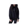 adidas Originals Kleeblatt-Logo Print Kängurutasche Hoodie Damen Hoodies Schwarz HC1673
