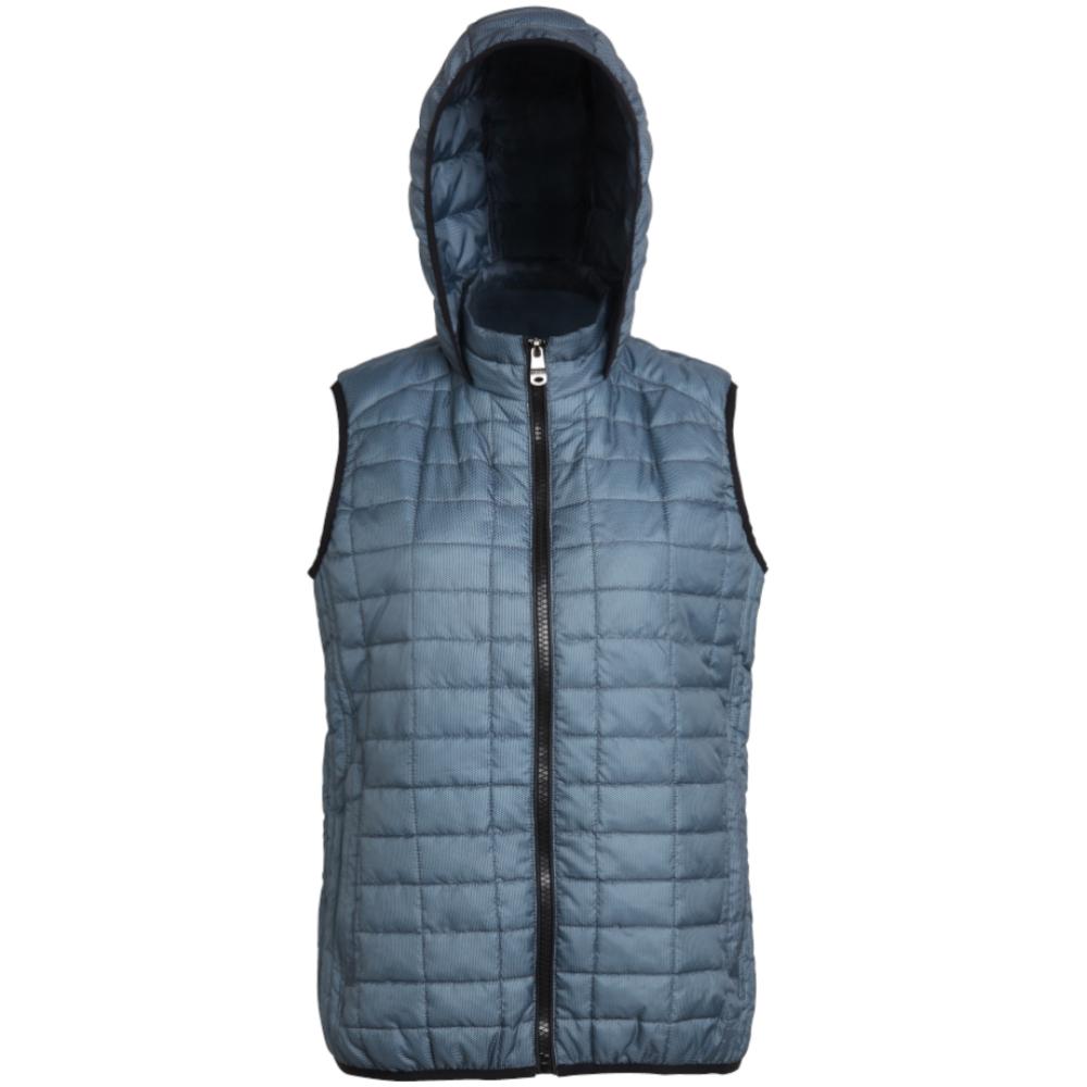 2786 Womens/Ladies Honeycomb Zip Up Hooded Vest/Bodywarmer