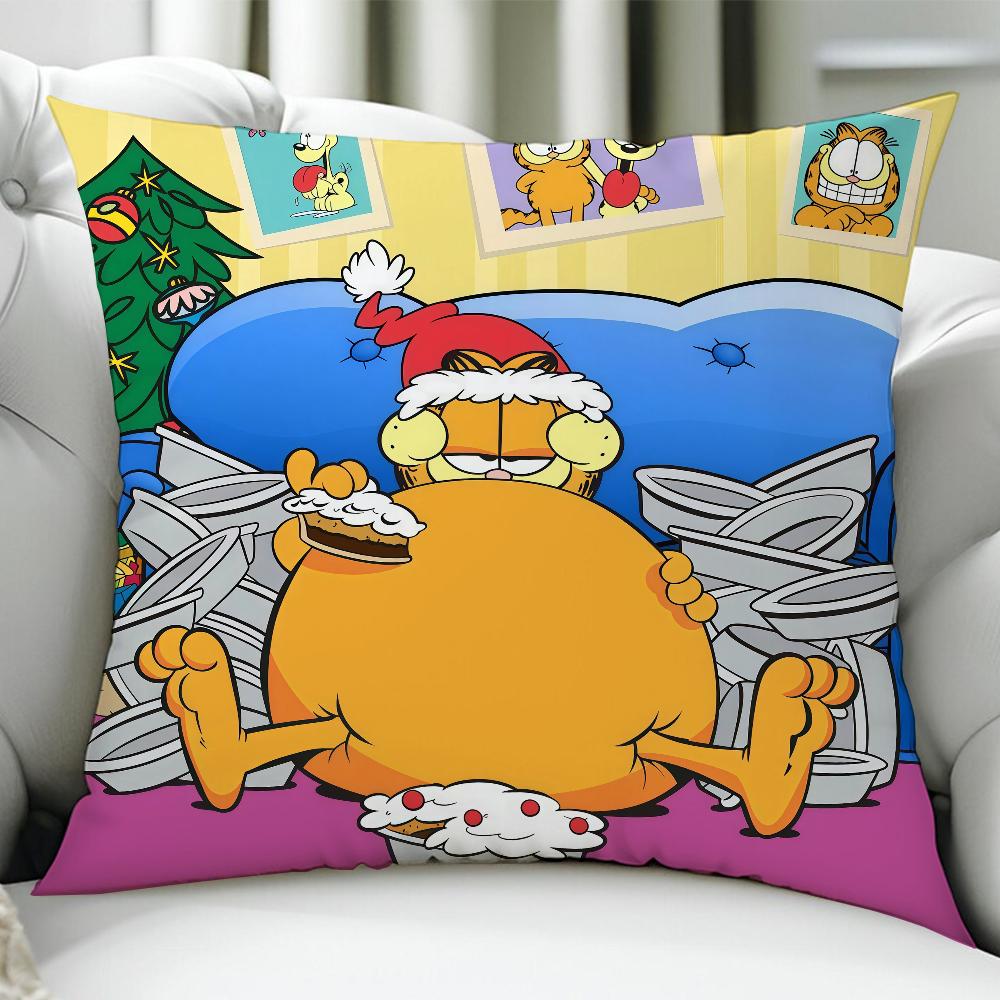 GGarfieldES AAnimation cushion cover Birthday Anniversary Gifts Double Sided Printed Zipper Cushion Cover Soft Skin Bedding