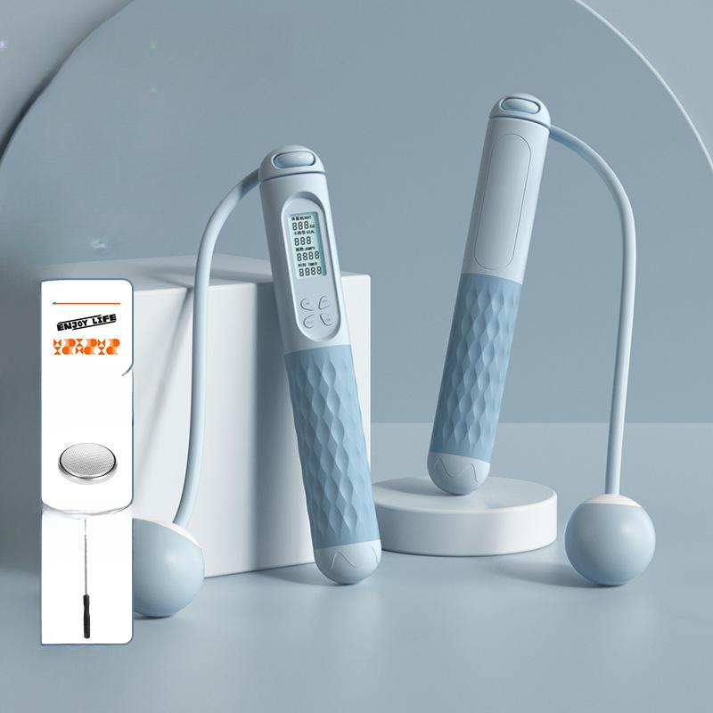 Skipping Rope Intelligent Cordless Counting Load-bearing Steel Wire Rope Student Sports Goods Big Ball Skipping Home Fitness Rope.