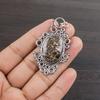 Natural Turtella Agate Gemstone 925 Sterling Silver Jewelry Pendant 2.1" AJP-2443