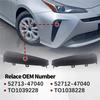 Front Bumper Side Molding Fog Light Cover For Toyota Prius 2019-2021 Part Numbers 52712-47040 52713-47040 Accessories