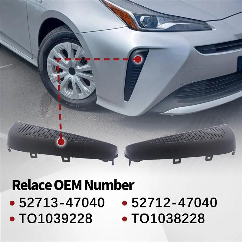 Front Bumper Side Molding Fog Light Cover For Toyota Prius 2019-2021 Part Numbers 52712-47040 52713-47040 Accessories