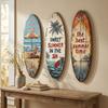 Summer Wooden Surfboards Wall Decor Beach Themed Surfboard Sign Ornament  Perfect Gift for Surfers