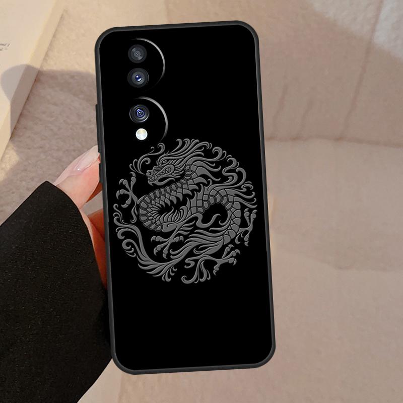 

Чехол в китайском стиле с журавлем и драконом для Honor Magic 5 6 7 8 Pro, для Honor X9d X9a X9b X9c X8c X8b 50 70 90 200 400 Lite Win Honor Magic8 Lite
