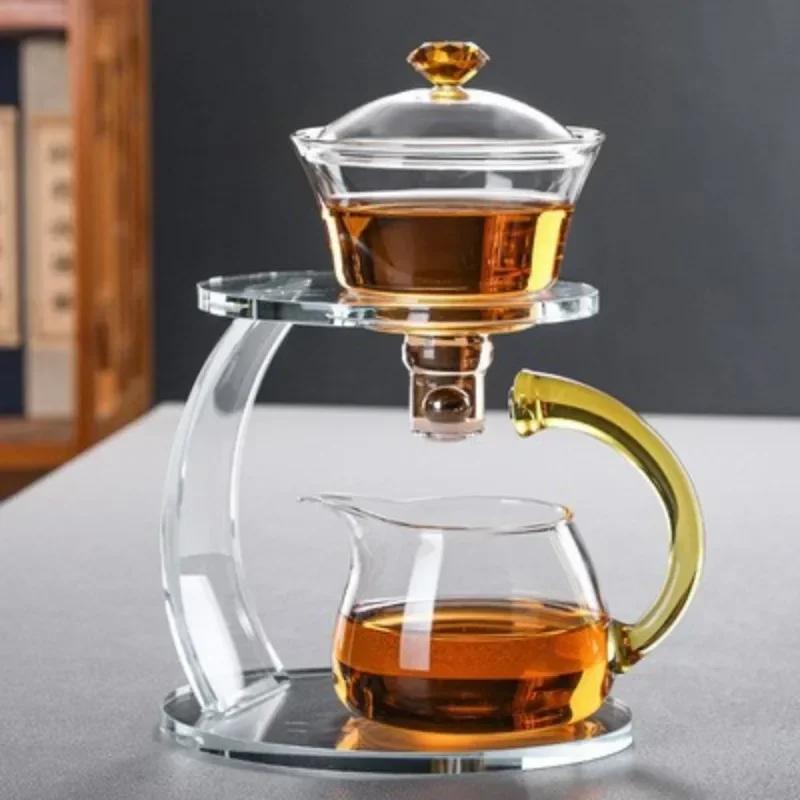 Lazy Person  Making Tool Automatic   Pot Glass Magnetic Tea Set  Simple Modern Japanese Creative Home