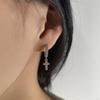 Diamond-Studded Unisex Cross Hip-Hop Ear Cuffs - European & American Style Zircon Hoops