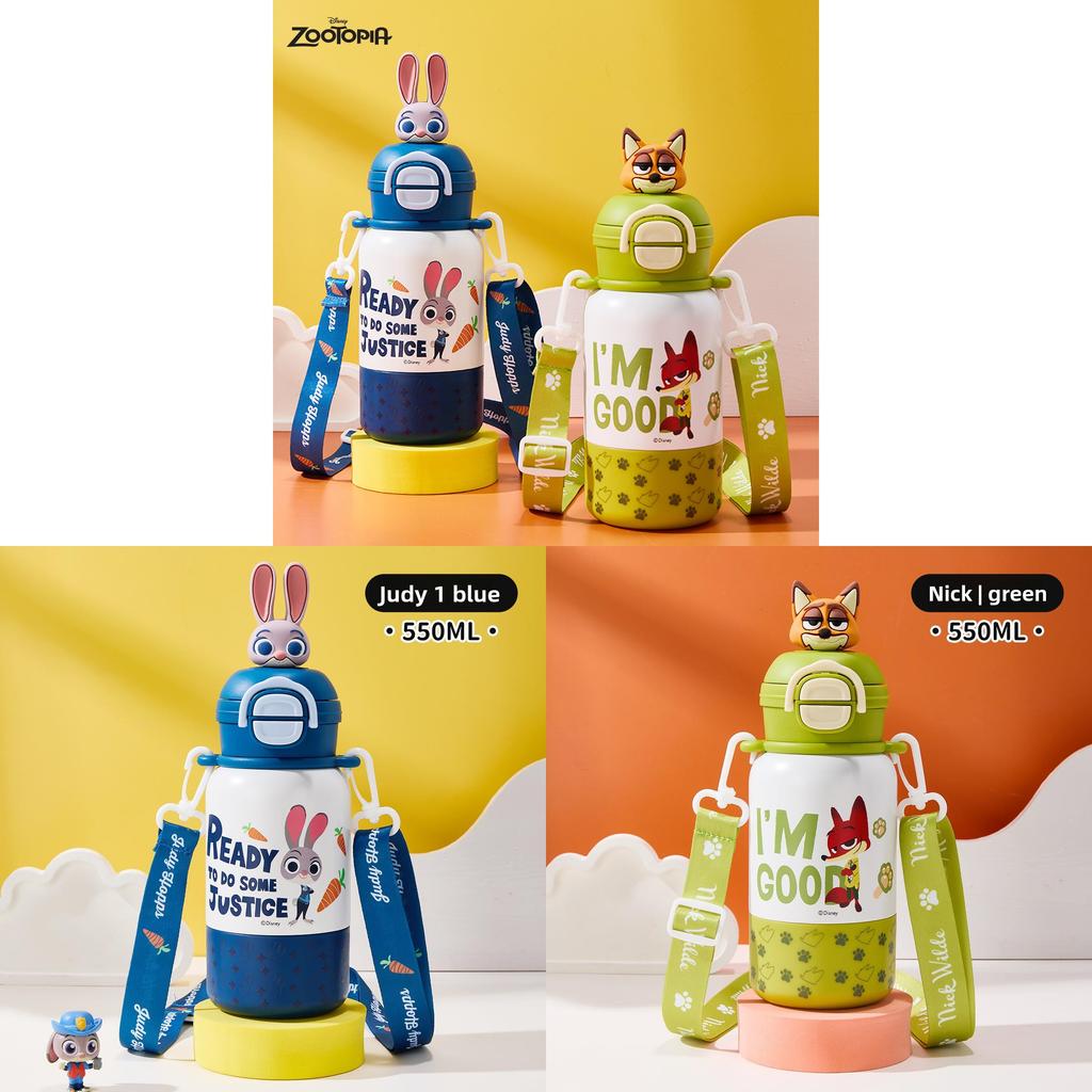 Zootopia Kids Thermos Bottle With Double Drink Lid For Daily Use