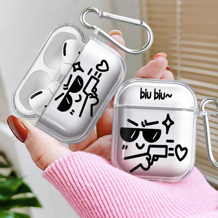 Case For Airpods 1 3 Pro3 Pro2 2 4 Pro Clear Earphone Cases Cover People Who Send Love