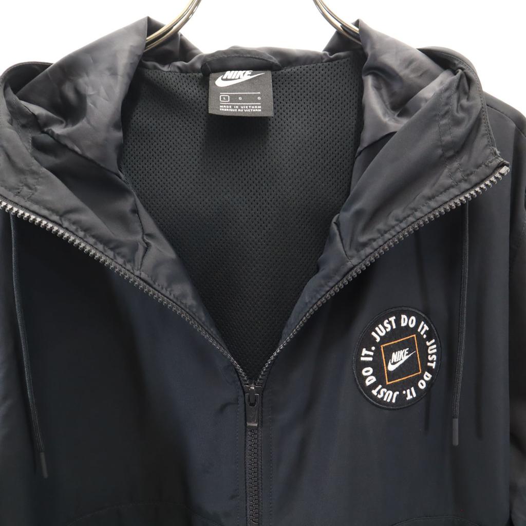 Nike Half Zip Food Jacket L Black Mesh Lining Men's Used