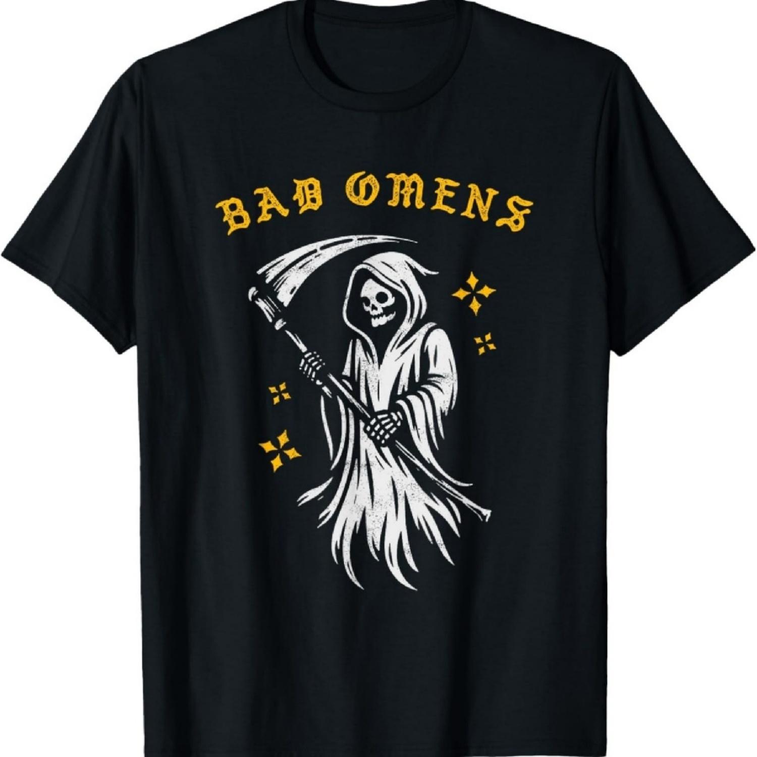 Футболка Bad Omens Grim Reaper Skeleton Vintage с эффектом потертости S