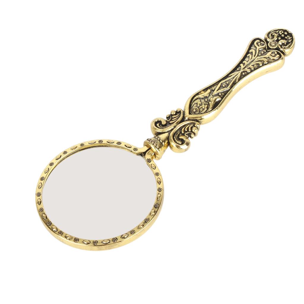 3X Retro Magnifying Glass Elderly Kids Handheld Magnifier for Reading Book Inspection Coins Insect