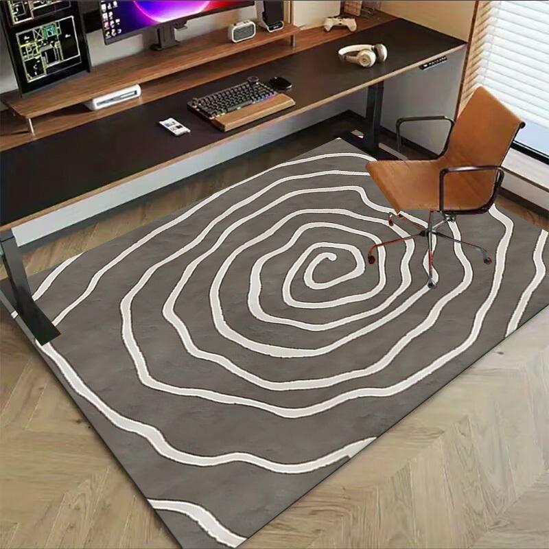 1PC Spiral Pattern Anti-slip carpet, suitable for Office, bedroomand playrooms. It can also be used as a sofa footrest cover-W36