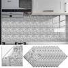 10pcs Black and White Marble Tiles Sticker Kitchen Wardrobe Bathroom Home Decor Self-adhesive Crystal Hard Film Art Wall Decals