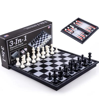 Jeu d'échecs pliant avec plateau de jeu 25 cm x 25 cm pour adultes et enfants cadeaux jeu de famille jouet échiquier jeu de dames d'échecs International